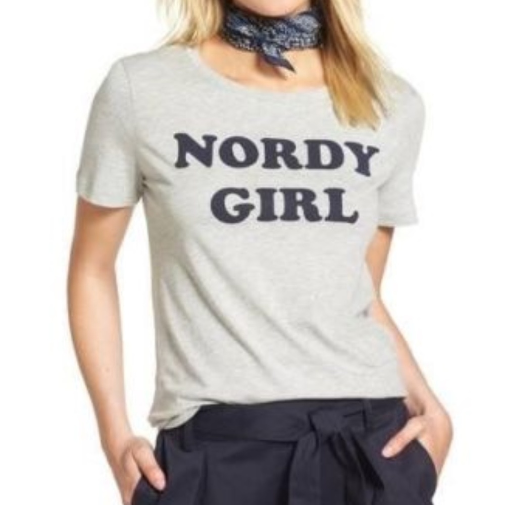 Gray Nordy Girl Tee Shirt 1901 Cotton Nordstrom